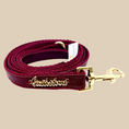 Load image into Gallery viewer, Red Wine Collar, Bow Tie and Leash
