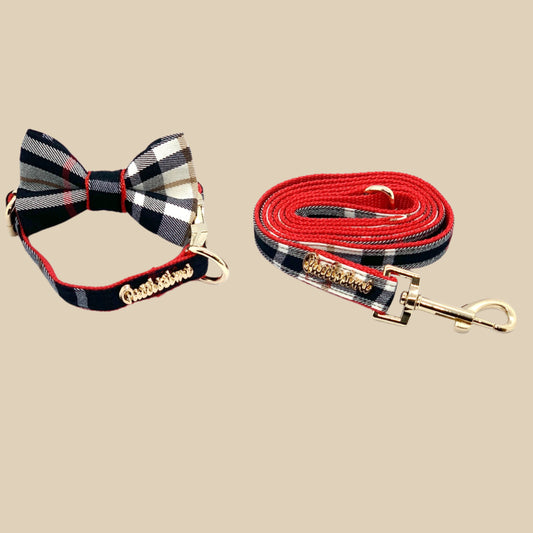 Collette Collar, Leash & Bow Tie Set
