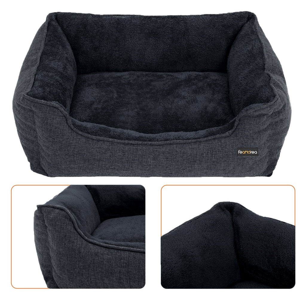 FEANDREA Dark Grey Bed | SMALL