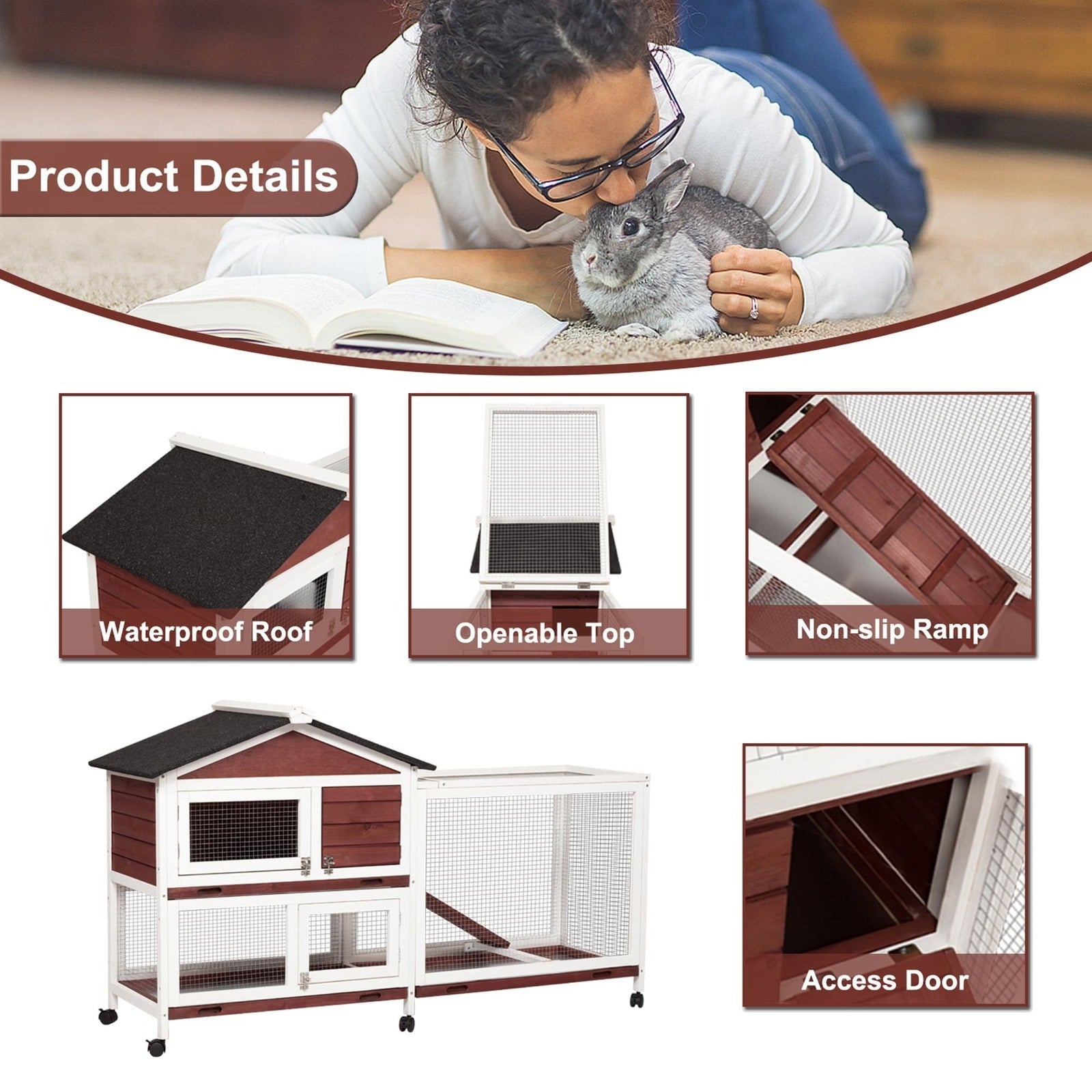 Large Double Storey Rabbit Cage