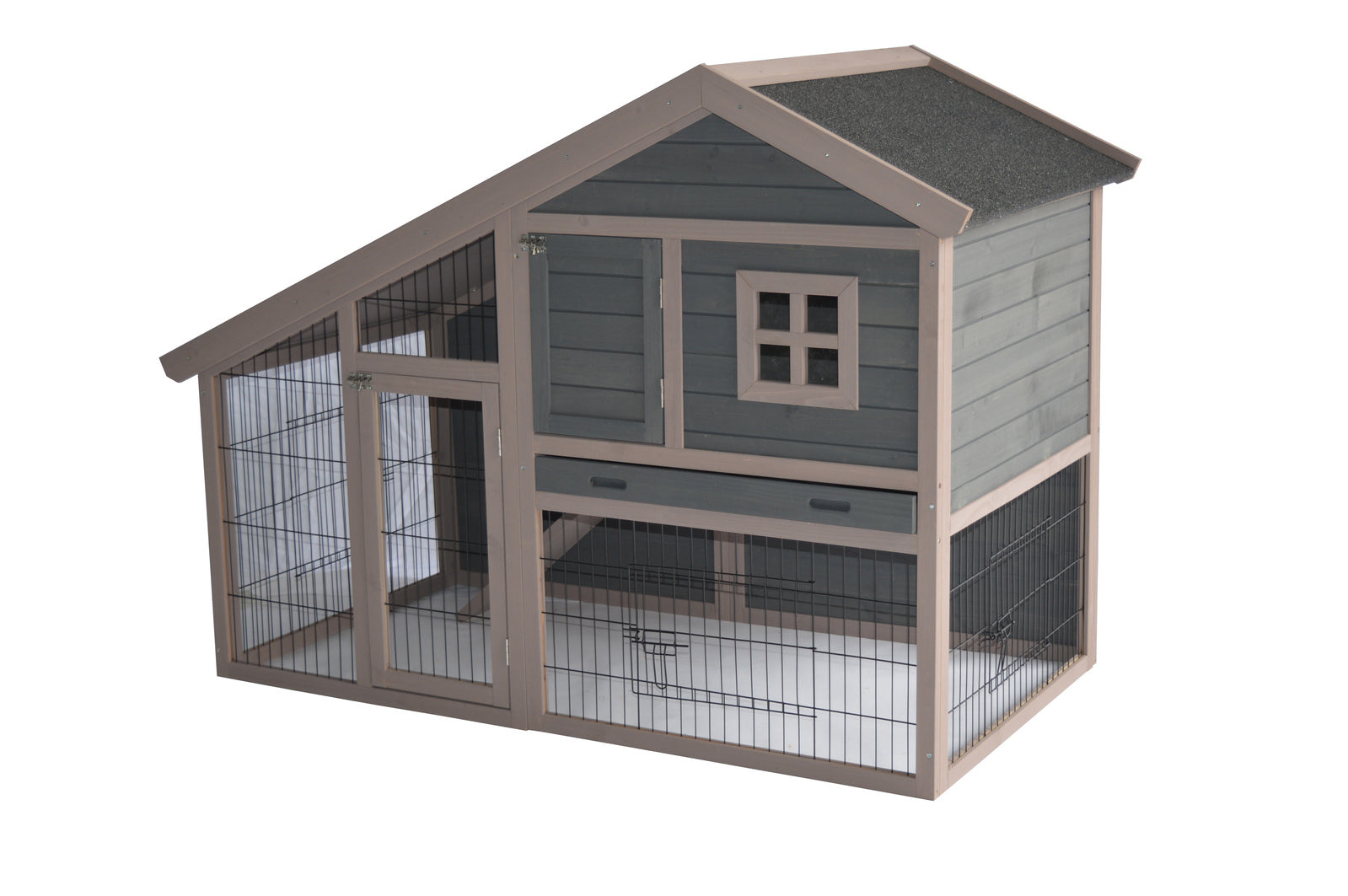 Grey Chicken Coop Rabbit Hutch