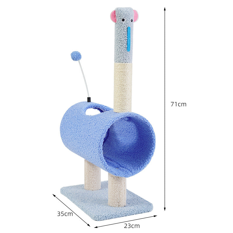 Interactive Cat Tunnel & Scratching Post