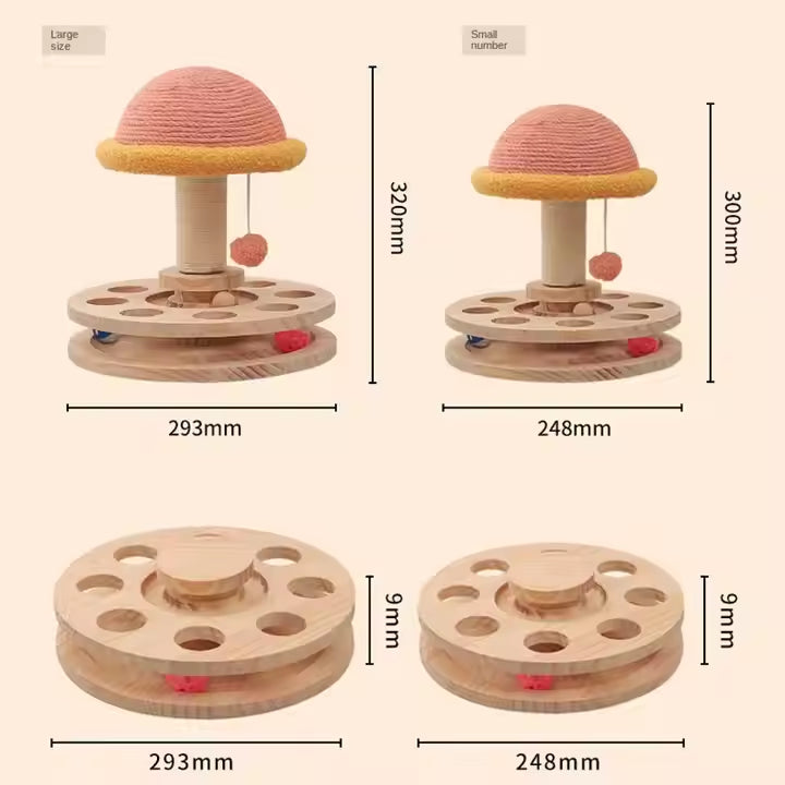Interactive Mushroom Cat Scratching Post