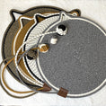 Load image into Gallery viewer, Brown Cat Scratching Mat with Attached Toy Ball
