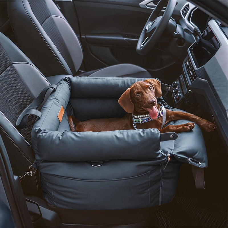 Portable Plush Pet Booster & Car Seat | Dark Grey